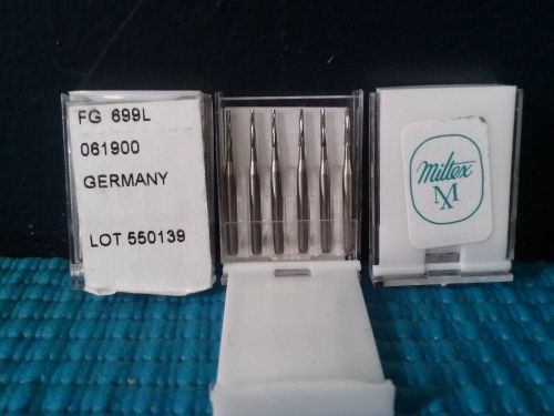 Unused (new) Miltex 699L dental burs (18 burs)