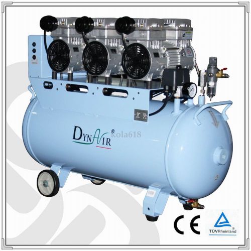 2 set dynair dental oil free silent air compressor da7003 ce fda approved for sale