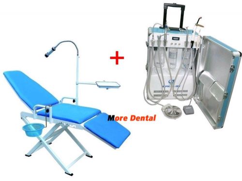 Dental Portable Turbine Unit Scaler Curing Light Optic Handpiece+Dental Chair CE