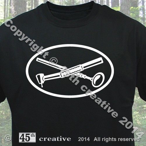 Dentist t-shirt - dental handpiece drill burs mirror probe oval logo tee shirt for sale