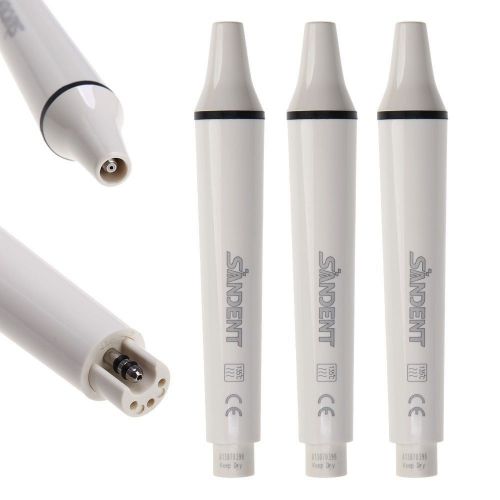 3PCS Dental Ultrasonic Pezio Scaler Handpiece Fit EMS WOODPECKER Cable Tube Tips