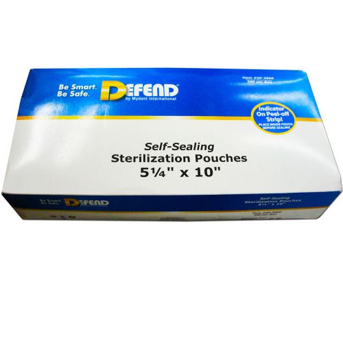 200 Defend Sterilization Pouches 5.25&#034; x 10&#034; Tattoo autoclave sterile Supply