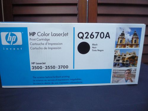 Hp oem sealed  black print cartridge q2670a - for hp color laserjet 3500, 3550 for sale