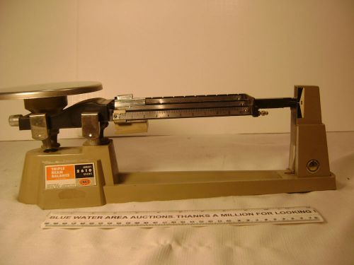 Ohaus triple beam balance scale, 2610 gram capacity, permanent magnetic damping for sale