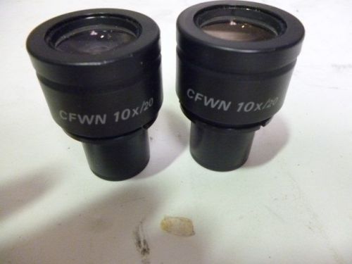 Two (2) nikon cfwn 10x/20 microscope eyepiece lens l164 for sale
