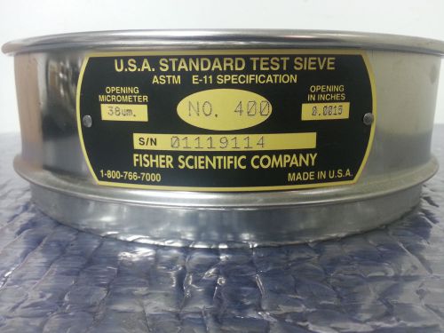 Fisher Scientific No. 400 USA Standard Testing Sieve 0.0015inches - VERY CLEAN