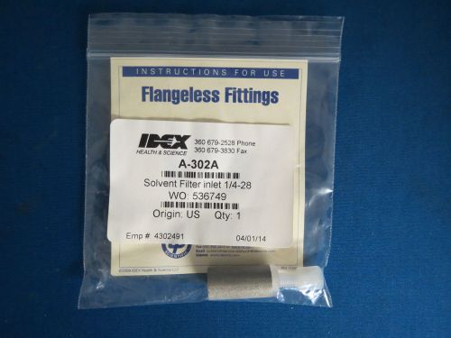 New idex solvent filter inlet 14/28 10um ss # a-302a for sale