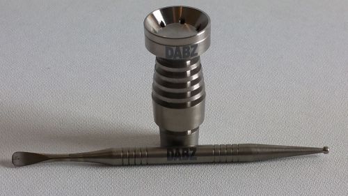 Domeless GR2 titanium nail 14mm &amp; 18mm male socket FREE GR2 TI DABBER!