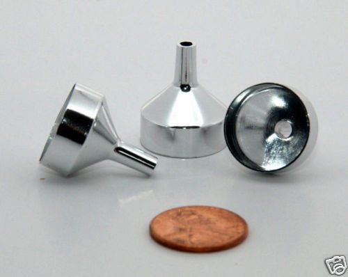 (50) fine tip mini aluminum funnels perfume transfer ~ small silver 16.5mm for sale