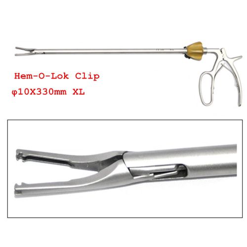 2015 New Clip Applier ?10X330mm For Hem-O-Lok Clip Size XL Golden CE FDA