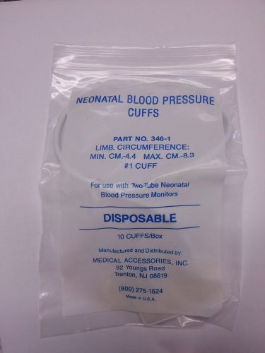 Neonatal Blood Pressure Cuff, 2 Tube, 4.4 - 8.3cm, Bx/10