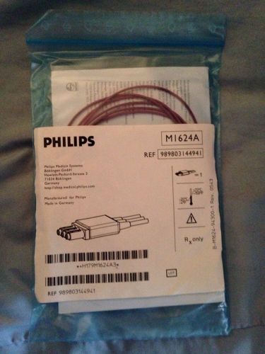 NEW!! Philips Mini-Clip Unshielded 3-Electrode Lead Set M1624A