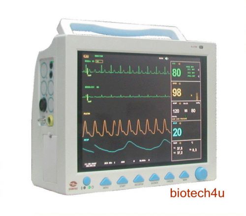 New CONTEC 12.1&#039;Patient Monitor ECG NIBP PR Spo2 Temp Resp CMS8000