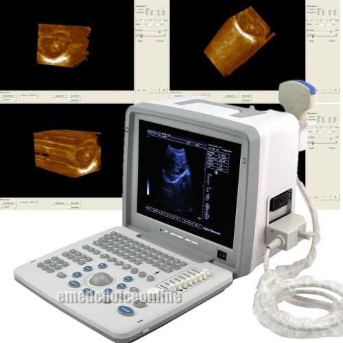 FDA Full Digital Portable Ultrasound Scanner Machine +Convex Probe 3D Image 12.1