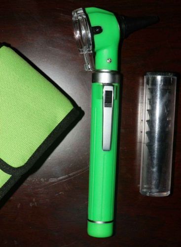 Fiber Optic Mini Otoscope Diagnostic Set,(Green)Bright &amp; Whitest LED ilumination