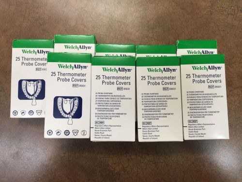 9 Boxes of 25 Welch Allyn 05031 Thermometer Probe Covers 690 692