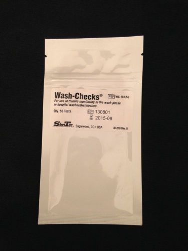 Steri-Tec Wash-Check Test Strips Pack Of 50 EXP 8/2015 Wash Check Wash WC101
