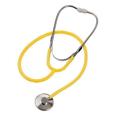 MedSource Stethoscope, MS-70025, Yellow, Single Head, Single Tube, **NEW**