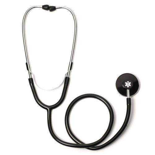 Black Single Head Stethoscope with Star of Life EMT Paramedic