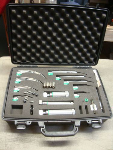 New welch allyn mil5062 comprehensive laryngoscope kit in pelican 1490 case for sale