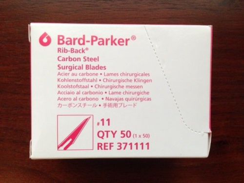 BD Bard-Parker #11 Surgical Blades Carbon Steel 50/bx #371111 Sterile Aspen
