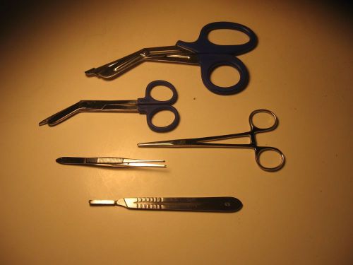 5 pc emergency trauma responder kit w/ surgical blades #20 (7504) for sale