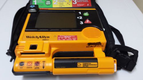 WELCH ALLYN AED 20 AED with pads,case-SUPER NICE shape !! -tested -works great!!
