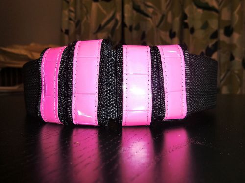 Ems, emt, paramedic ,fdny, police, rescue, security reflective belt keepers pink for sale