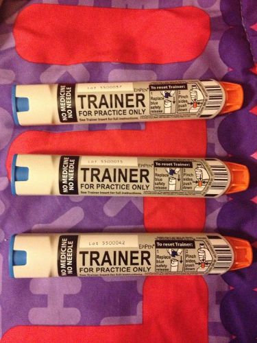 EPIPEN EPI PEN REUSEABLE TRAINER CPR FIRST AID TRAINING DEVICE LOT x3!!!!!!!!!!!