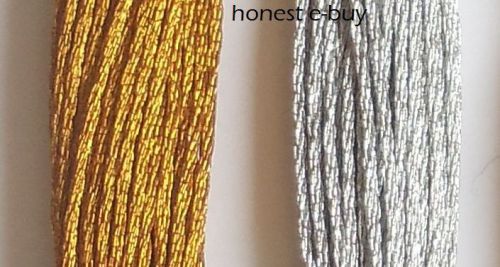 Anchor Light Effect Metallic Embroidery Floss Skeins thread Gold &amp; silver Color
