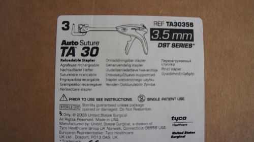 Autosuture ta 30 dst series 3.5mm ref # ta3035s box of 3  for sale