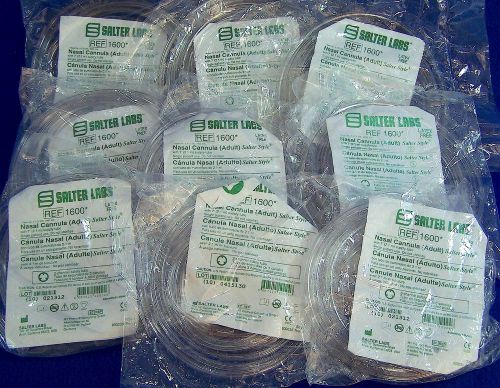 Lot 9 NEW Salter Labs REF 1600 Style Adult Nasal Cannula 7’ Oxygen Supply Tube