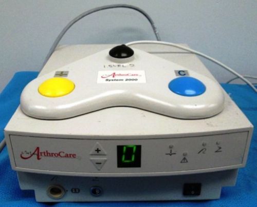 Arthrocare system 2000 electrosurgery system with footswitch for sale