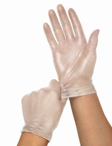 Medline multi-purpose vinyl nonmedical gloves - large size - durable, (cle203) for sale