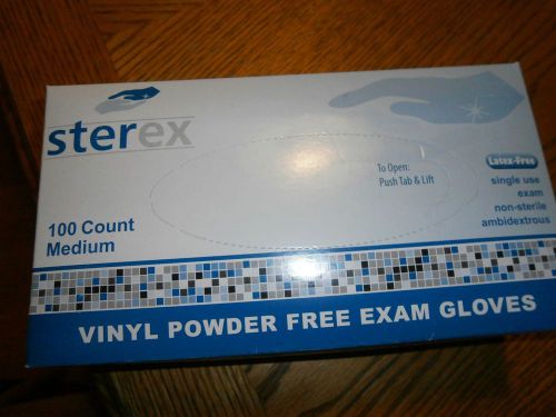 Sterex Powder Free &amp; Latex Free Gloves 100 ct Medium