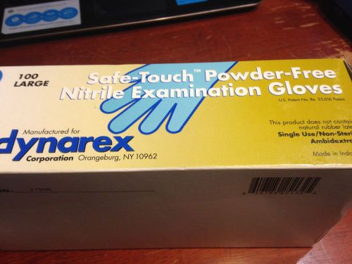 1 box of dynarex nitrile gloves, non sterile, powder free 2513 -free shipping!!! for sale