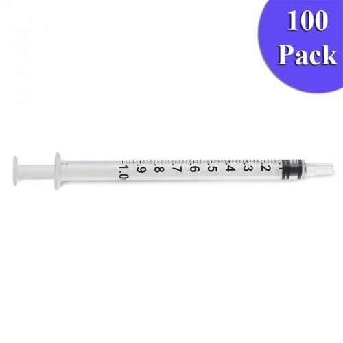 100/pk 1cc 1ml Luer Slip Syringes Sterile