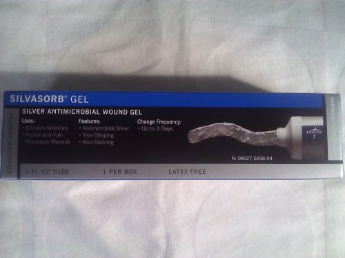 Medline silvasorb gel wound dressing, 3 oz tube, msc9303ep exp.05/2016 for sale