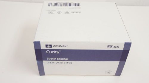 Covidien 2232 Curity Stretch Bandage 3” x 75” ~ Box of 12