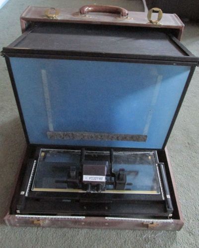 Vintage Visidyne Show Kit Portable Microfiche Reader Viewer Travel Briefcase