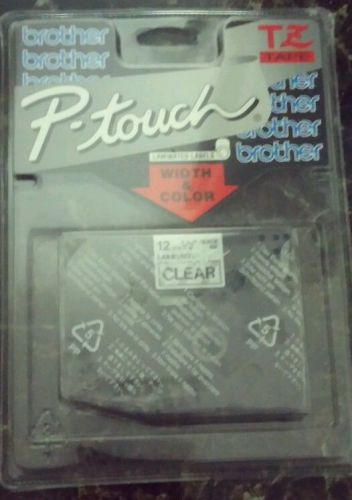 BROTHER P-TOUCH TZ CLEAR LAMINATED LABEL TAPE 12mm ~ 1/2&#034; TZ131