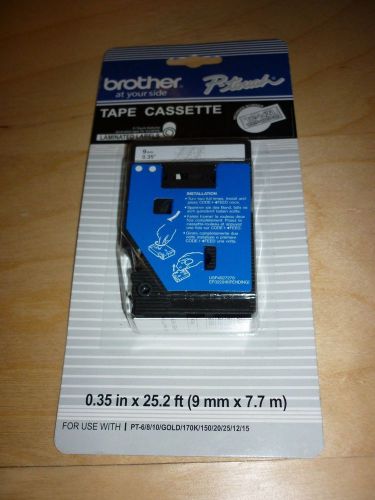 New Brother TC-14Z1 tape cassette single-pack for P-touch.White on Clear