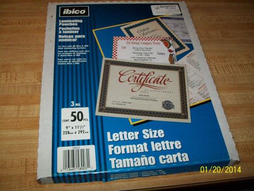 ibico Laminating Pouches 50 Sheets Per Box  9&#034; x 11.5&#034; Brand - New Sealed Boxes