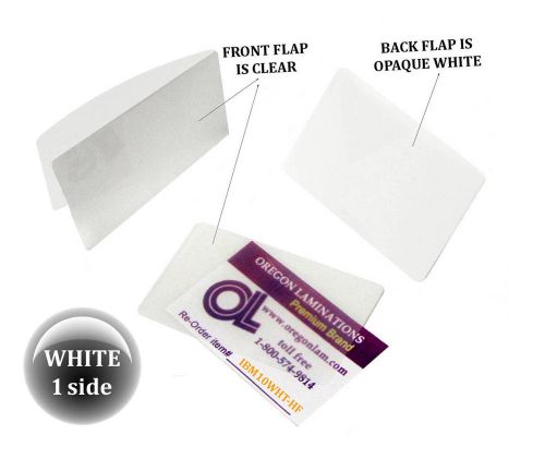 White/clear ibm card laminating pouches 2-5/16 x 3-1/4 qty 50 for sale