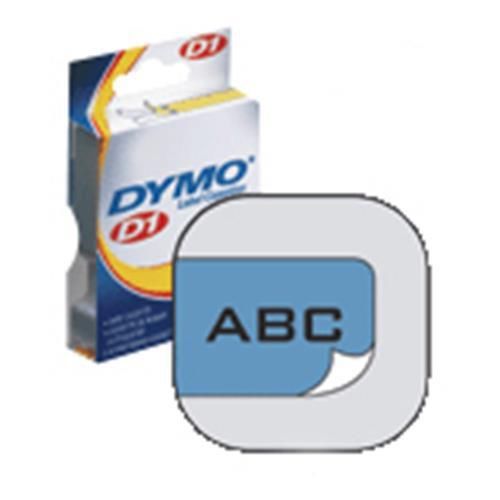 45806 Dymo D1 Tape Black Print Blue 3 4In X 23Ft.