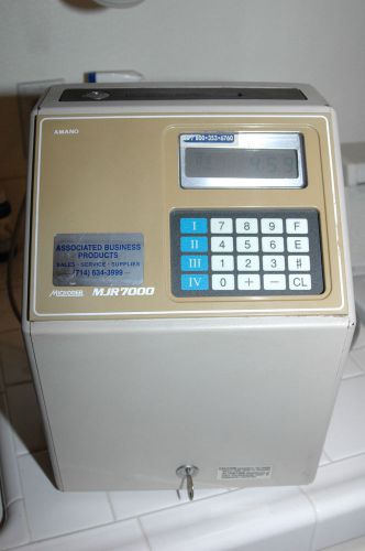 Amano Microder MJR 7000 Time Clock
