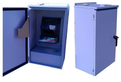 Weather resistant enclosure with heater for handpunch time clock for sale