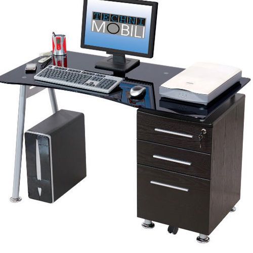 Scrivania portacomputer per ufficio cameretta colore nero for sale