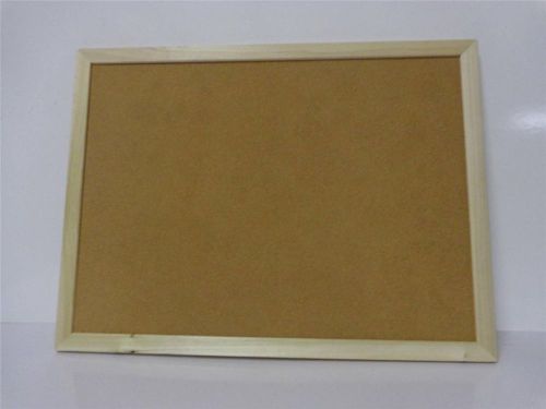 VINTAGE CORK 18&#034; X 24&#034; BULLETIN BOARD HOME OFFICE SCHOOL MESSAGE WOOD FRAME