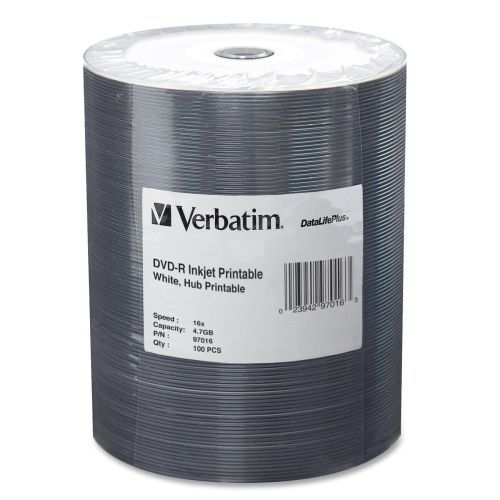 Verbatim 97016 DVD Recordable Media - DVD-R - 16x - 4.70 GB - 100 Pack